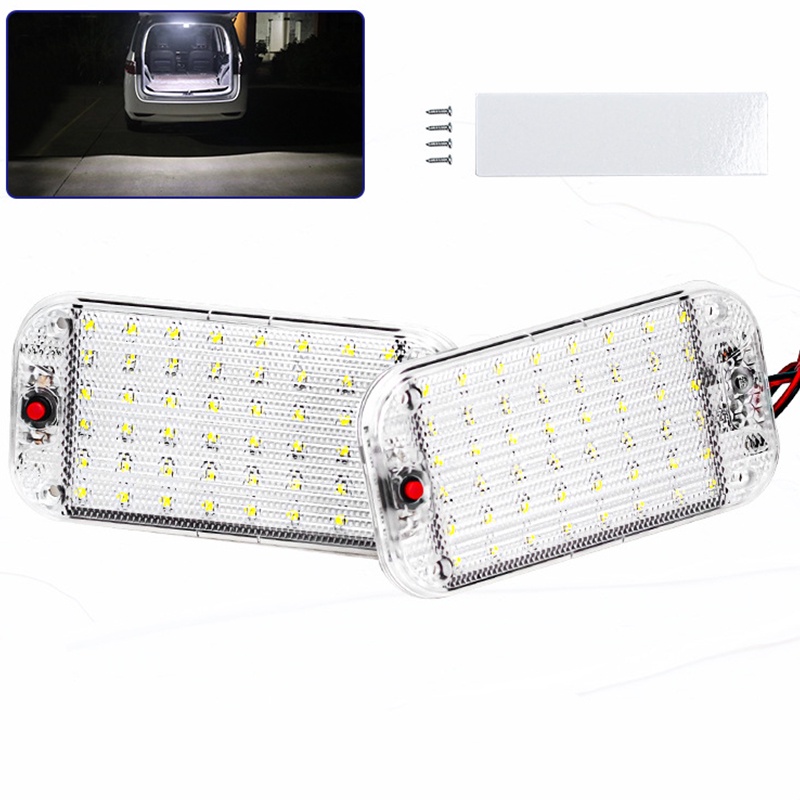 แผงไฟอ่านหนังสือ 48 LED 12V-24V ความสว่างสูง สําหรับติดตกแต่งภายในรถยนต์ รถตู้ รถบรรทุก เรือ รถบ้าน
