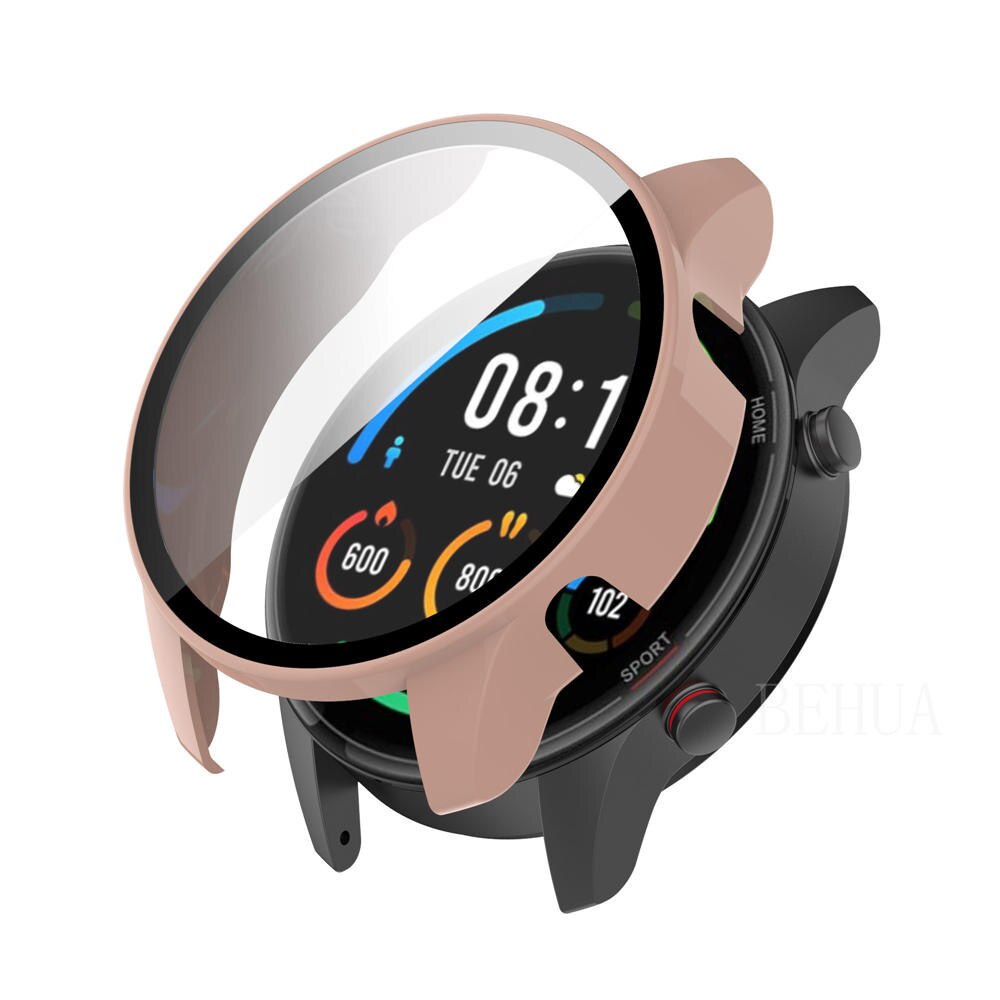 เคสป้องกัน PC แบบเต็ม สําหรับ Xiaomi MI Watch Color Sport Global Version ฝาครอบป้องกันหน้าจอ + ฟิล์มกระจกนิรภัย