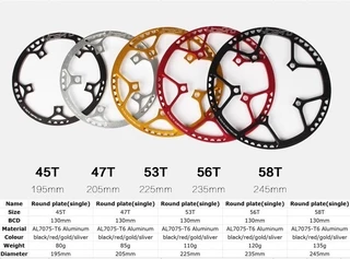 Litepro ชุดจานหน้าจักรยาน อะลูมิเนียมอัลลอย ทรงสี่เหลี่ยม สําหรับจักรยานแบบพับ BCD130 Single 45T 47T 53T 56T 58T