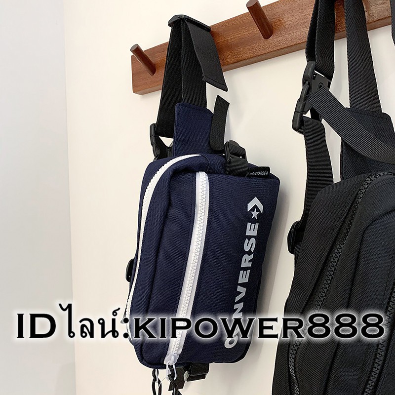 ▽✒♂[ Converse แท้ 100% ] กระเป๋าคาดอก/คาดเอว แท้!!! รุ่น 126001636BK (สีดำ และ สีกรม)