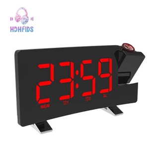 LED Digital Alarm Clock Electronic Desktop Clocks USB Wake Up FM Radio Time Projector for Bedroom Bedside Clock for Kids