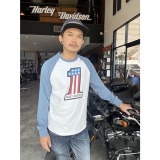 เสื้อยืดลิขสิทธิ์แท้ HARLEY-DAVIDSON TEE-KNIT,BLUE COLOR BLOCK,SFC