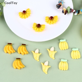 Cooltoy ผลไม้กล้วยจําลอง ขนาดเล็ก 1:12 สําหรับตกแต่งบ้านตุ๊กตา 10 ชิ้น