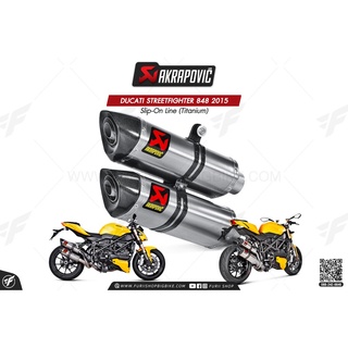 ท่อแต่ง Akrapovic Exhaust Slip-On Line (Titanium) DUCATI STREETFIGHTER 848 2015