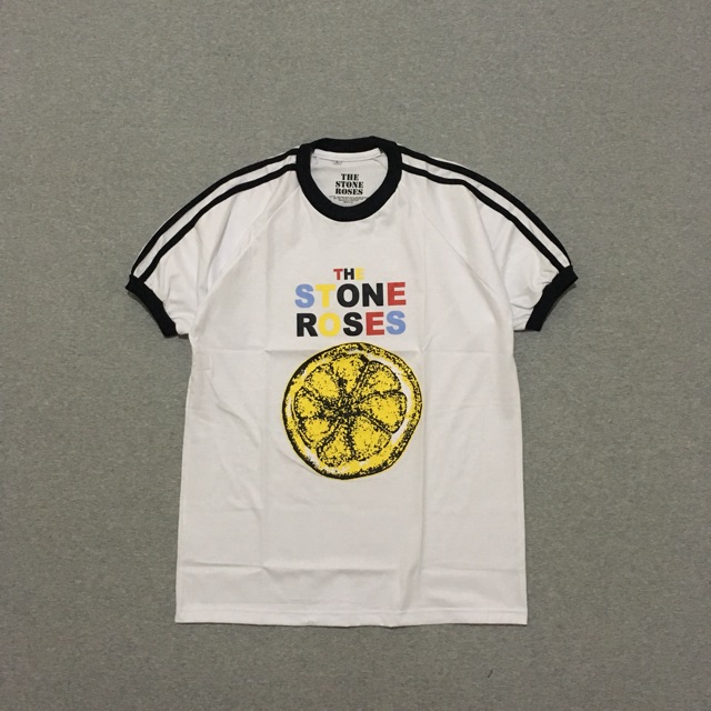 เสื้อยืด Stone Roses 3 Stripe - สีขาว