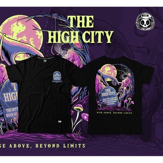 เสื้อขาว เสื้อคนอ้วน เสื้อยืดสําหรับผู้ชาย✴เสื้อยืด M.️THE HIGH CITY กลับใจ (สีดํา) JL$ เสื้อยืดชาย