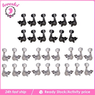 [🆕LOV-11--] 6 Pieces Guitar String Tuning Pegs,Tuner Machine Heads Knobs 6L Black