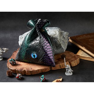 Dragon Eye Dice Bag | Green Silver Purple | High Quality Bag | Dungeons and Dragons Dice | DnD Dice Set | D&amp;D Dice