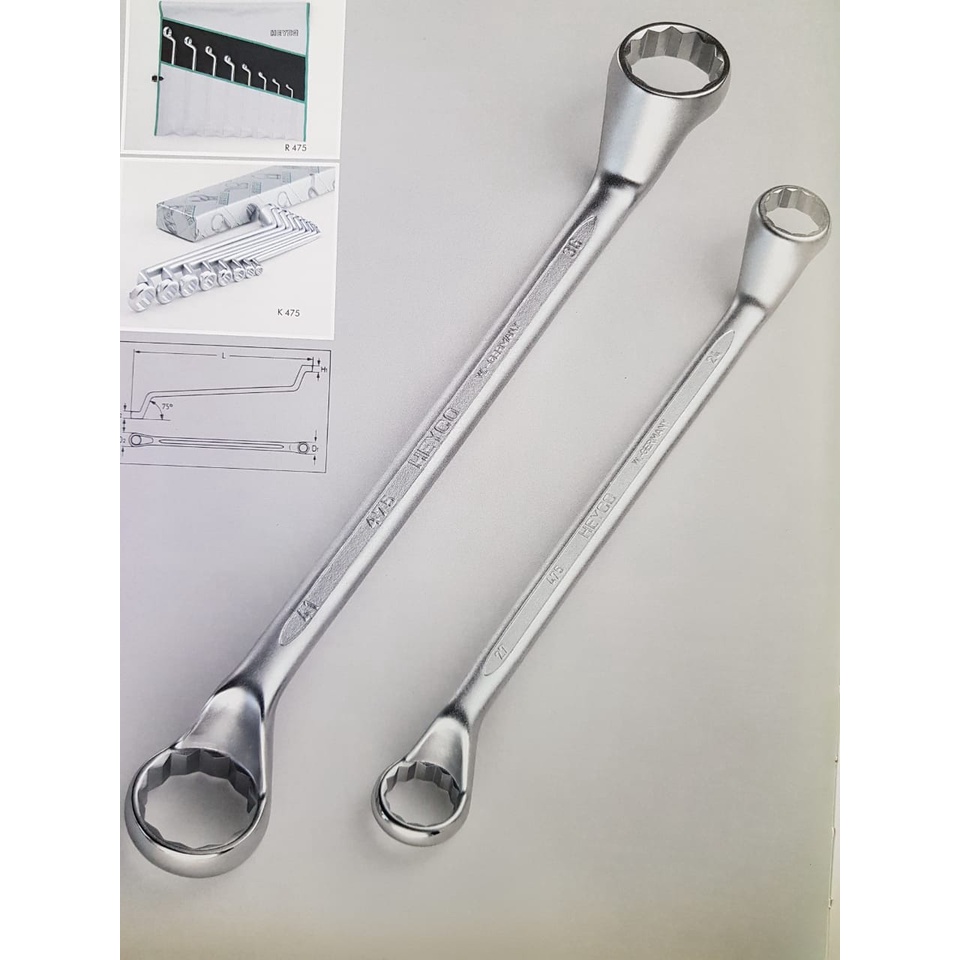 ประแจแหวนข้างปากตาย Heyco 41mm x 46mm -46mm x 50mm [475]