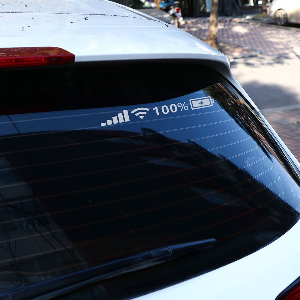 Mayshow สติกเกอร์สะท้อนแสง แสดงผลแบตเตอรี่ ตัวถังรถยนต์ สติกเกอร์สัญญาณอัตโนมัติ Moto Wifi กระจกหน้ารถ