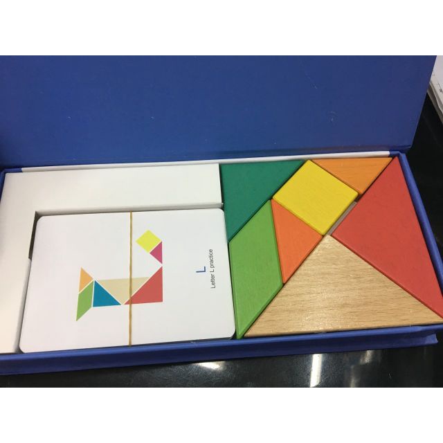 เกมและอุปกรณ์เสริม❒เกมฝึกไอคิว colorful tangram แทนแกรมไม้คุณภาพ งานดีเว่อร์!! Iq game