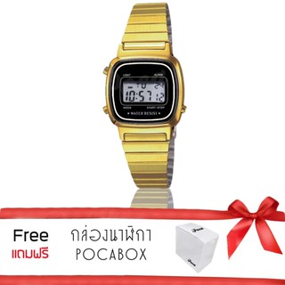 Poca Watch ยี่ห้อ นาฬิกาข้อมือ เครื่องประดับ เรือนสีทอง ผู้หญิง แฟชั่น ลดราคาถูก RoseGold รุ่น PLA670 BlackGold