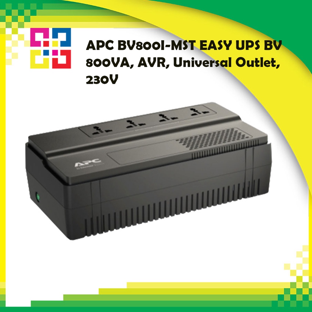 APC BV800I-MST EASY UPS BV 800VA, 48W, AVR, Universal Outlet, 230V