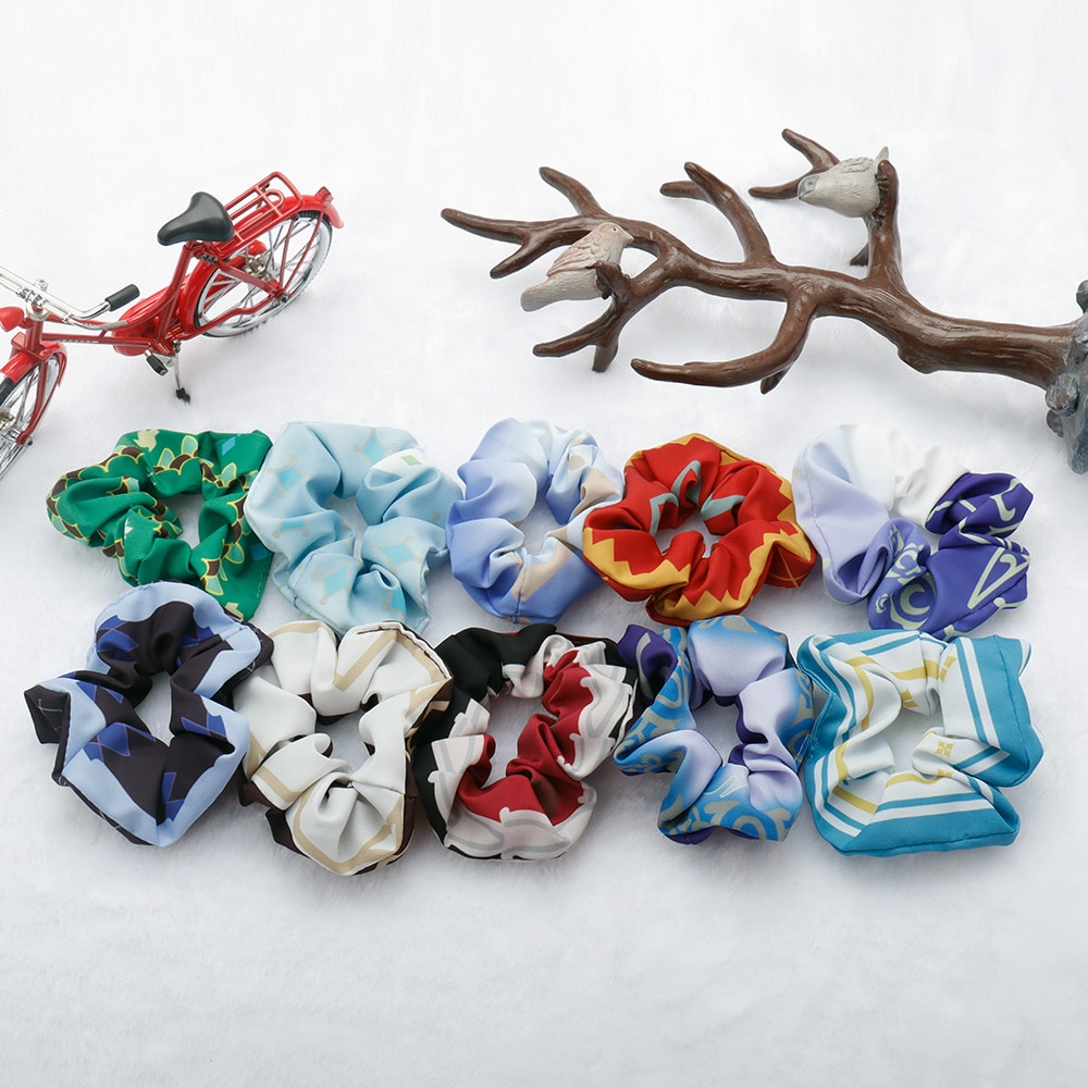 อะนิเมะ Genshin Impact คอสเพลย์ผม Scrunchie Kazuha Hutao Venti Ganyu Eula Xiao Albedo Yoimiya Keqing