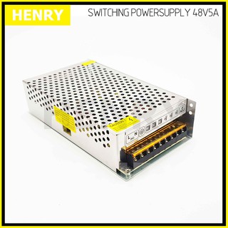 Henry สวิทชิ่ง DC 48V โวลท์ 5A แอมป์ เพาเวอร์ซัพพลาย 240 วัตต์ Switching Power Supply 220V AC to 48V DC 5A Power 240W