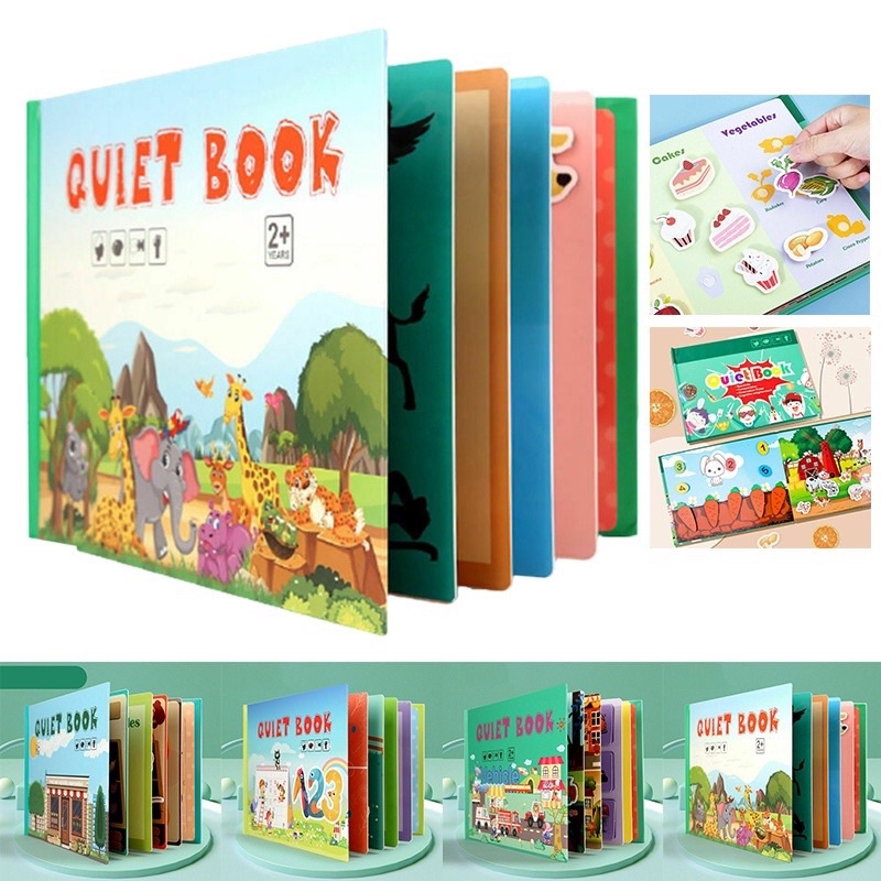 Quiet Book หนังสือกิจกรรมเพิ่มทักษะการเรียนรู้สำหรับลูกน้อย หนังสือเด็ก หนังสือเสริมพัฒนาการ ราคา ถูกที่สุด ดีลบีเคเค แกลเลอรีภาพที่ 3