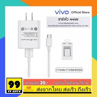 Vivo FlashCharge Usb TypeC 44W หัวชาร์จvivo สายชาร์จVIvo 44W ชาร์จไว ชาร์จเร็ว ชาร์จด่วน สำหรับรุ่น V21 V23 V23E Y72/5G