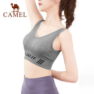 Camel ชุดชั้นในสตรี บาง วิ่ง รวบรวม โยคะ ฝึกความงาม ชุดชั้นในด้านหลัง