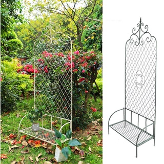 American-StyleGarden outdoor plant rose flower stand ชั้นวางกระถางต้นไม้เหล็กดัดสไตล์วินเทจ