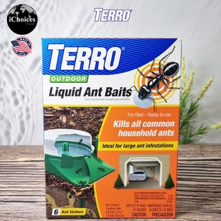 TERRO® T1806-6 Outdoor Liquid Ant Baits 6 Bait Stations ผลิตภัณฑ์กำจัดมด