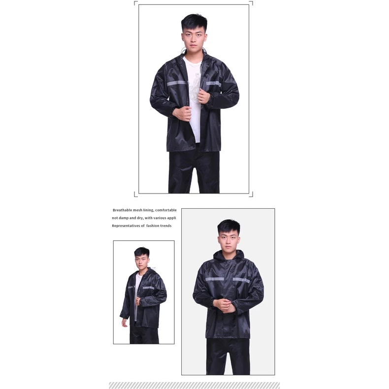 ชุดกันฝน 2 ชิ้น ลายทหาร แถบสะท้อนแสง กันน้ำ มอเตอร์ไซค์ thumbnail 10
