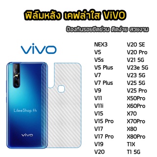 ฟิล์มหลัง ViVO เคฟล่า V5 V9 V15 V15Pro  V17 V17Pro V19  V20 V20SE V23 V25 V25Pro X70 X70Pro X80 X80Pro ฟิล์มกันรอยหลัง