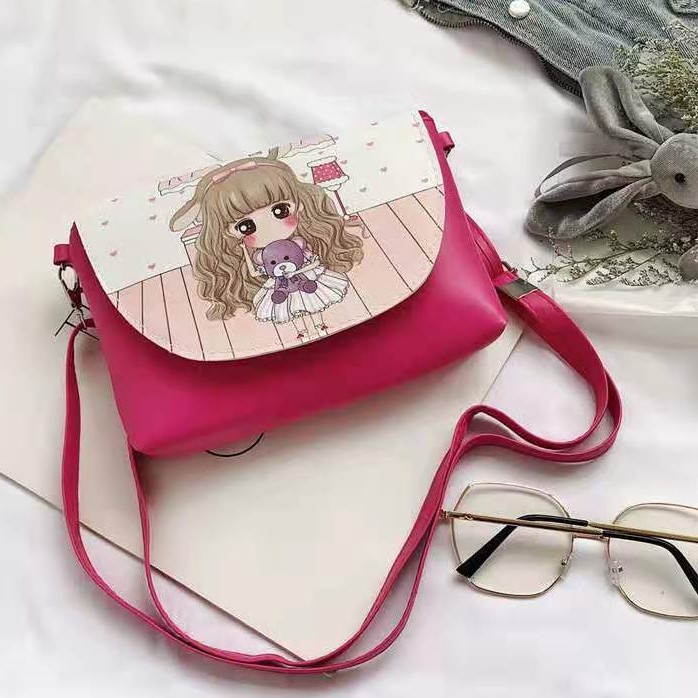 L&L กระเป๋าเจ้าหญิง กระเป๋าสะพาย ขนาด 19*15*4CM