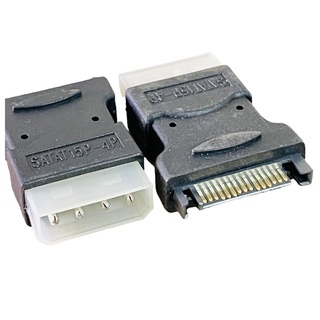 Best 1 Pack 15Pin Sata Serial ATA ชาย Molex IDE 4 ขาหญิง M-F Hard Drive Adapter power สาย Power