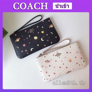 กระเป๋าสตางค์ Coach แท้ F30058 กระเป๋าสตางค์ผู้หญิง / กระเป๋าใส่เหรียญ / คล้องมือ