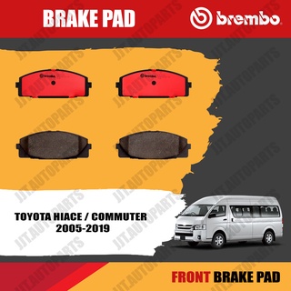Brembo ผ้าเบรค TOYOTA HIACE, COMMUTER 2005-2019 โตโยต้า ไฮเอช โตโยต้า คอมมูเตอร์ รถตู้ ปี 2005-2019 [คู่หน้า]