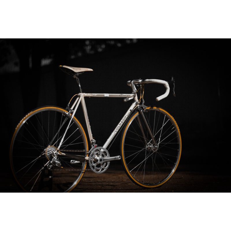 รถจักรยาน​เสือหมอบ​เหล็กท๊อปสุดยี่ห้อ​ colnago​ Arabesque​ สี​white  pearl size 52 +athena 11speed​