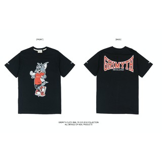 เสื้อยืด แนวสตรีท GRIMYTH GM-TEE-155-1 CONGRAT BLACK ดำ