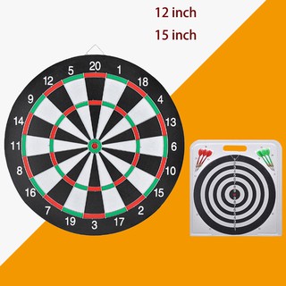 กระดานปาเป้า พร้อมลูกดอก 6 ลูก ขนาด 15 นิ้ว แบบหนา ติดทุกดอก Dartboard พร้อมส่ง