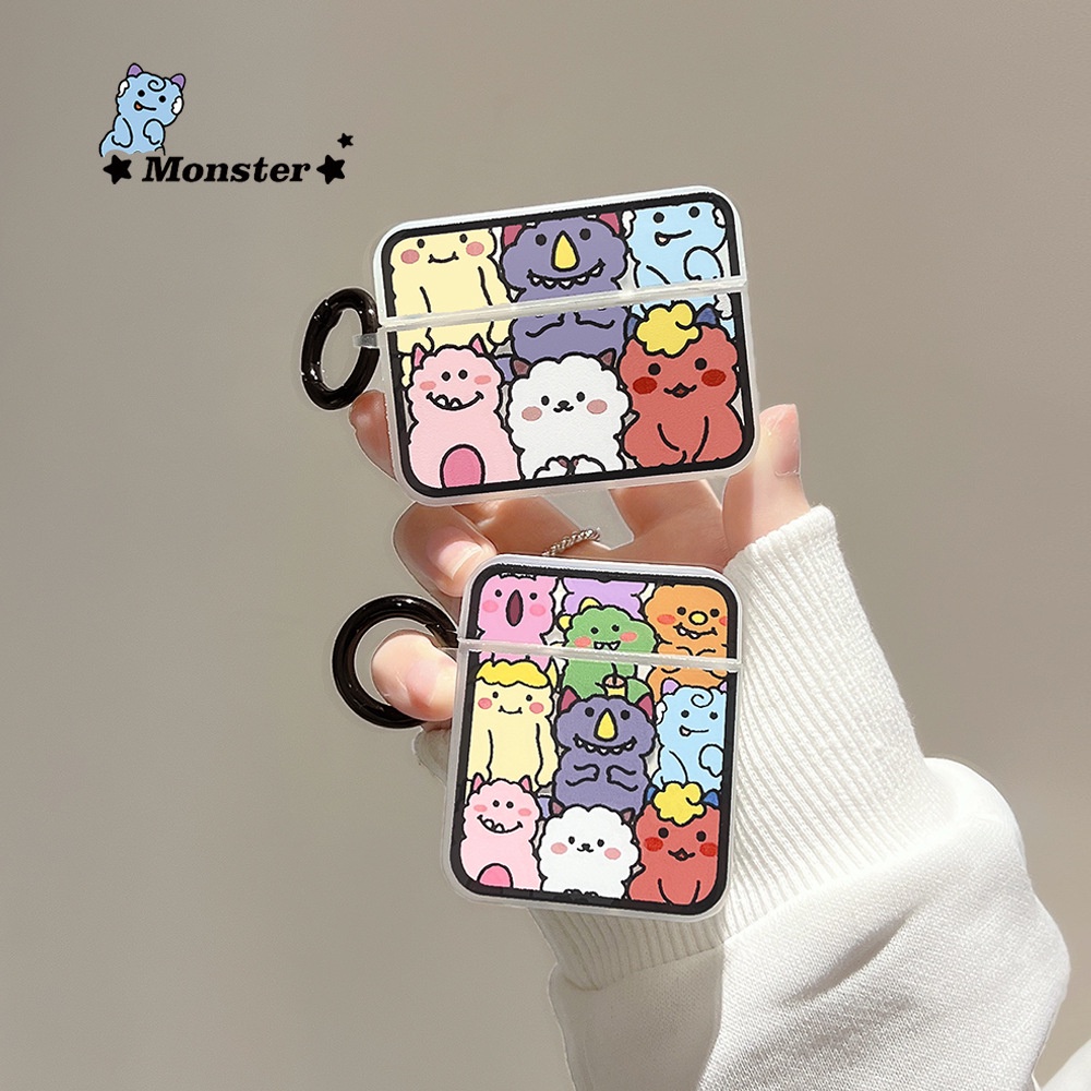 เคสหูฟังบลูทูธไร้สาย ซิลิโคนนิ่ม ป้องกัน ลายมอนสเตอร์ สําหรับ airpods 3 2 1 Pro