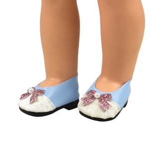 กลิตเตอร์ รองเท้าตุ๊กตา รองเท้าตุ๊กตาสาวเจ้าหญิงสำหรับ 18” อุปกรณ์เสริมตุ๊กตาสาวอเมริกัน
