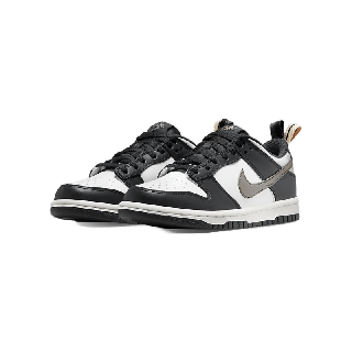 (พร้อมส่ง ของแท้100%) NIKE DUNK LOW BLACK/WHITE METALLIC (PULL TAB)