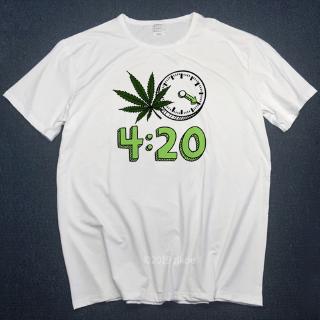 2021 Men Tshirts Print Weed 420 Its Time Fashion T-shirt Short Sleeve O-Neck Summer Unisex Casual Fashion White T Shirt