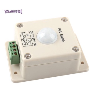 DC 12V~24V 8A Automatic LED PIR Motion Sensor Switch Light Lighting