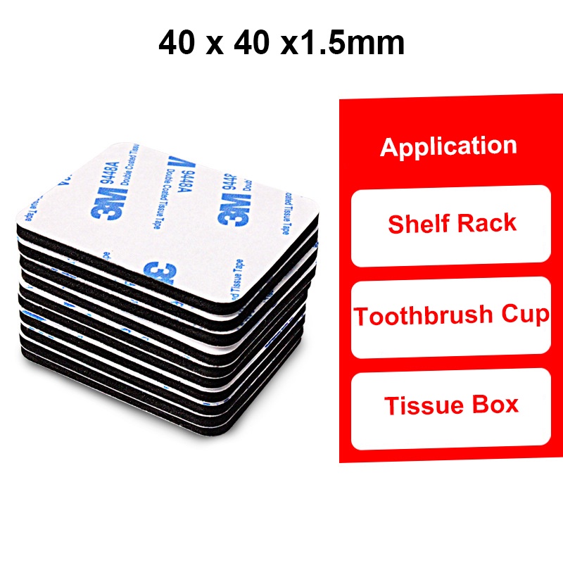 10pcs 40x40 มม.เทปโฟมเทปสองด้าน Strong Pad เทปตกแต่งบ้านเทปกาว Heavy Duty ตกแต่งรถ DIY เครื่องมือ