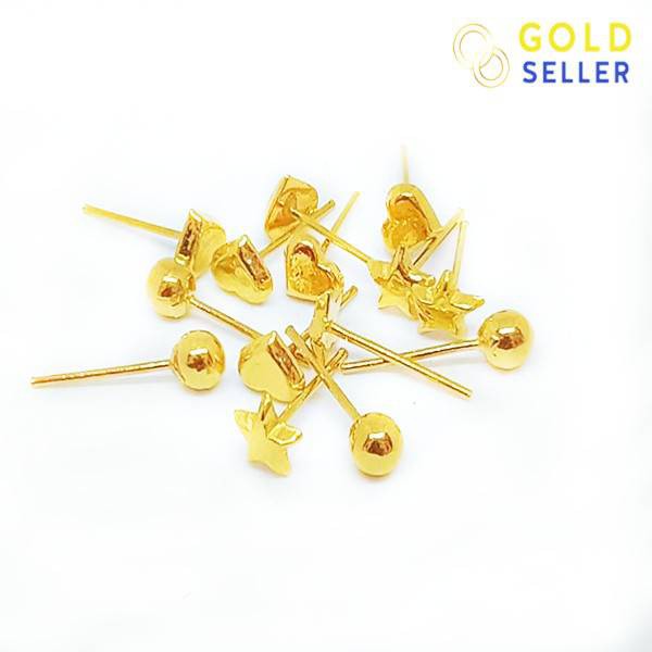 Goldseller ต่างหูทอง คละลาย น้ำหนัก 0.3 กรัม ทองคำแท้ 96.5%