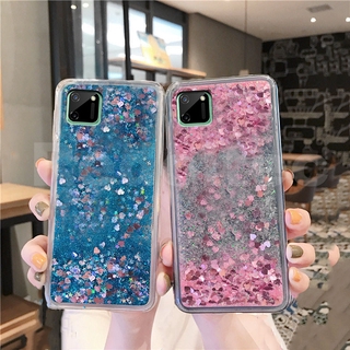 เคส Realme C11 Bling Liquid Quicksand Glitter ฝาหลังซิลิโคนใส