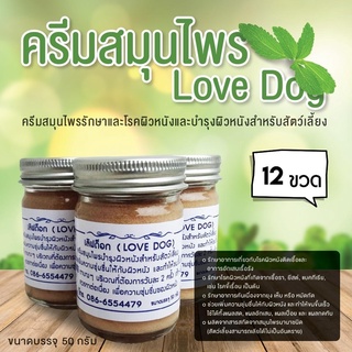 ครีมสมุนไพร ยาทาแก้โรคผิวหนัง  (12 ขวด ) สกัดจากสมุนไพรจีน 50 กรัม โดย Yes pet shop