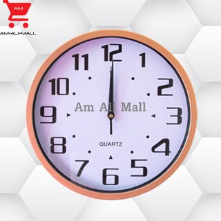 Am Ali Mall นาฬิกา นาฬิกาแขวนผนัง นาฬิกาทรงกลม  นาฬิกาสีส้ม