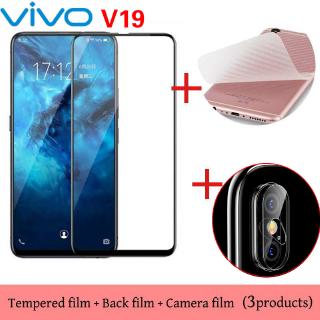 【3IN1】 Vivo V19ฟิล์มกระจกนิรภัย +V1 9 ฟิล์มด้านหลังสำหรับ +V 19 ฟิล์มป้องกันเลนส์