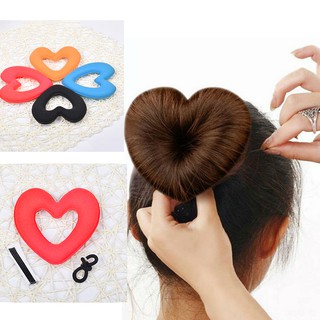 💎♥ Hair Donut Heart Magic Sponge Bun Maker Hairstyle Styling DIY Tool Accessory