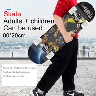 Skateboards สเก็ตบอร์ด 80cm ผู้เริ่มต้นเล่น-มืออาชีพ แฟชั่นสเก็ตบอร์ด ผู้เริ่มเล่น จัดส่งรวดเร็ว