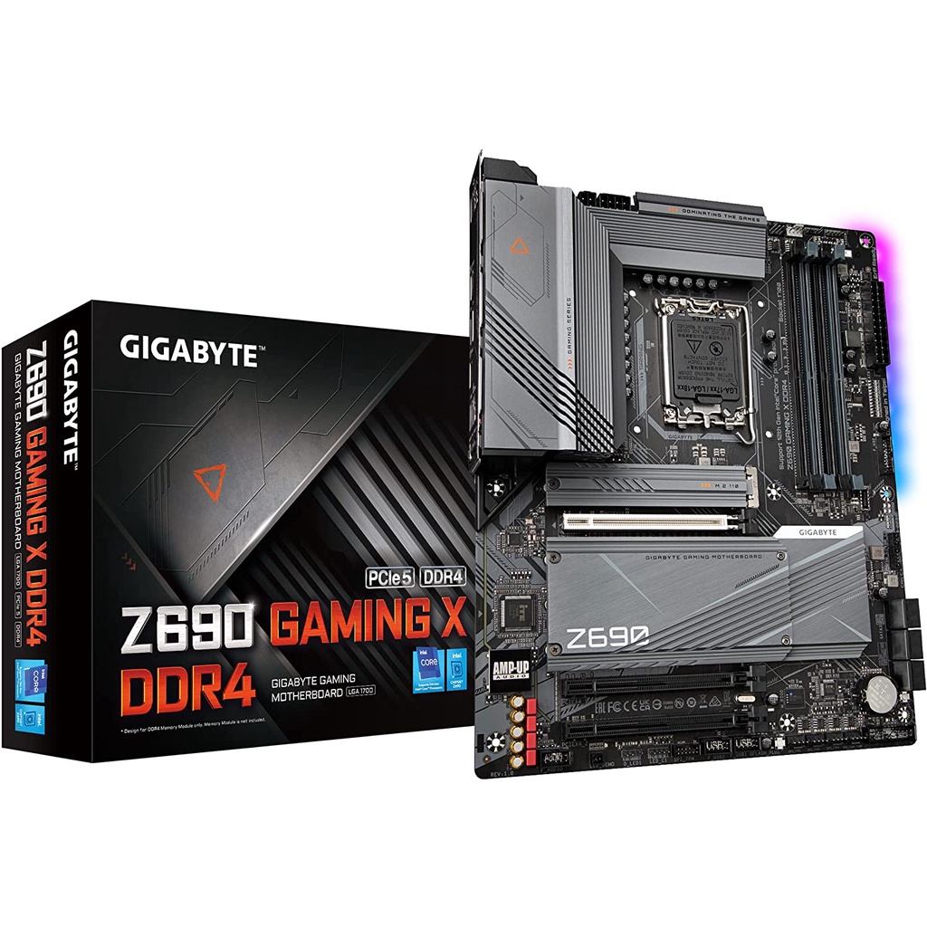 GIGABYTE Z690 Gaming X DDR4 (LGA 1700/ Intel Z690/ ATX/ DDR4/ Quad M.2/ PCIe 5.0/ USB 3.2 Type-CGami