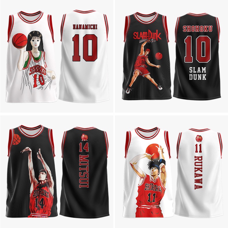 เสื้อกีฬาบาสเก็ตบอล ลายทีม Sd Xiangbei Slam Dunk Jersey Haruko Sakuragi Flower Road Mitsui Shou Rukawa Kaede