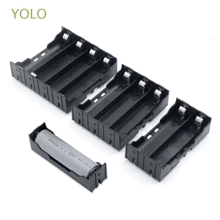 Yolo Diy กล่องเก็บแบตเตอรี่ 1 2 3 4 Slot สําหรับ 18650 Battery With Hard Pin 1x2 X 3x4 X สีดํา