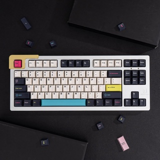 Gmk Future Funk 130 Keys Cherry Profile Pbt Keycap Dye-Sub English Custom Personality Keycaps For Mechanical Keyboard 61/64/68